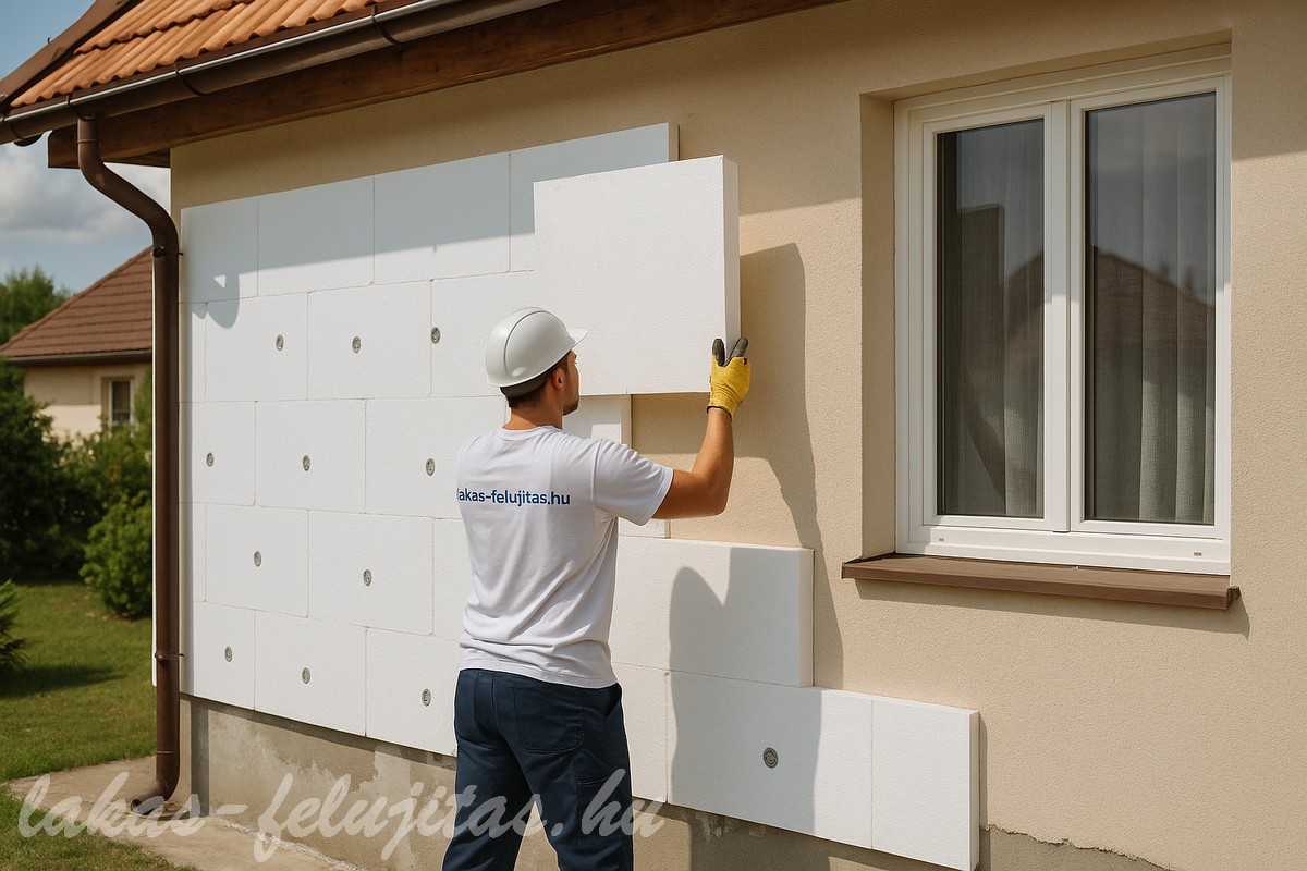 Családi ház külső hőszigetelése